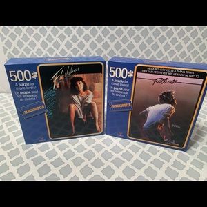 Two retro 500 piece puzzles: Footloose/Flashdance